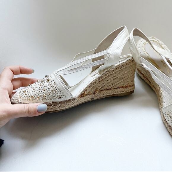 Laura Biagiotti Embellished Slingback Espadrilles - Picture 4 of 7